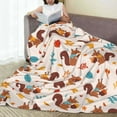 thumbnail image 4 of Yiaed Forest Squirrel Nuts Pattern Fleece Throw Blanket,Fleece Throw Blankets for Couch & Bed All Season Use -40"x30", 4 of 4