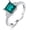 4, variant on Laboratory-Grown Emerald Ring 925 Sterling Silver 7X7 mm Cushion Cut Emerald Single Stone Engagement Ring for Women