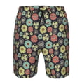 thumbnail image 4 of Kdxio Daisies Flowers Pattern Mens Casual Shorts - Drawstring Summer Beach Sports Shorts for Men, 4 of 9