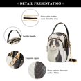 thumbnail image 5 of Shoulder Handbag Women's Crossbody Handbags 5.91x3.15x8.27 Inch Bank Card Bag Cash Bag Key Bag Black and White Cat, 5 of 7