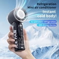 thumbnail image 2 of Ventilador Portátil de Mano con Refrigeración por Hielo, 100 Velocidades, 3000 MAh, Pantalla Digital LED, Mini Aire Acondicionado para Exteriores, Oficina y Viajes B, 2 of 5