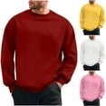 thumbnail image 1 of QIPOPIQ Chandail à Col Rond pour Hommes Manches Longues Chandails Amples Légers Col Rond chandail en Liquidation, 1 of 9