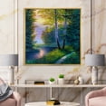 thumbnail image 2 of Designart 'Sunrise Glow Through The Birch Forest' Lake House Framed Canvas Wall Art Print, 2 of 5