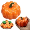 thumbnail image 3 of Orange Artificial Pumpkins, Harvest Decor Foam Pumpkin, Imitation Fake Pumpkin, Artificial Pumpkin Decor, Thanksgiving Halloween Pumpkin Props, Realistic Faux Pumpkins for Fall Decor,Yellow, 3 of 6