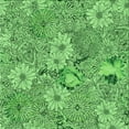 thumbnail image 1 of Ahgly Company Machine Washable Indoor Square Transitional Green Area Rugs, 4' Square, 1 of 7