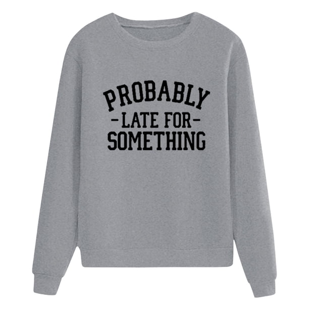 Gibobby Sudadera oversize mujer Sudaderas de moda de gran tamaño para mujer con cuello alto manga larga trajes de otoño 2023(Gris,M)