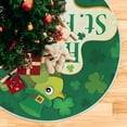 thumbnail image 5 of FMSHPON Shamrock Pattern Xmas Christmas Tree Skirt Stand Mat for Holiday Party Decoration Indoor Outdoor 36 inches, 5 of 6