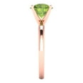 thumbnail image 3 of 2 ctw Solitaire Anniversary Ring for Women | Round Cut Natural Peridot | Hyperallergenic Solid 18K Rose Gold, 3 of 5