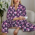 thumbnail image 6 of Sikiie Skull Flower Women's Long-Sleeve Shirt and Full-Length Bottom Pajama Set (s-xxl)-Small, 6 of 7