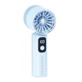 thumbnail image 2 of Ventilador portátil de alta velocidad con pantalla digital, recargable por USB, mini ventilador silencioso, 5 velocidades, compacto para viajes, oficina y uso al aire libre., 2 of 6