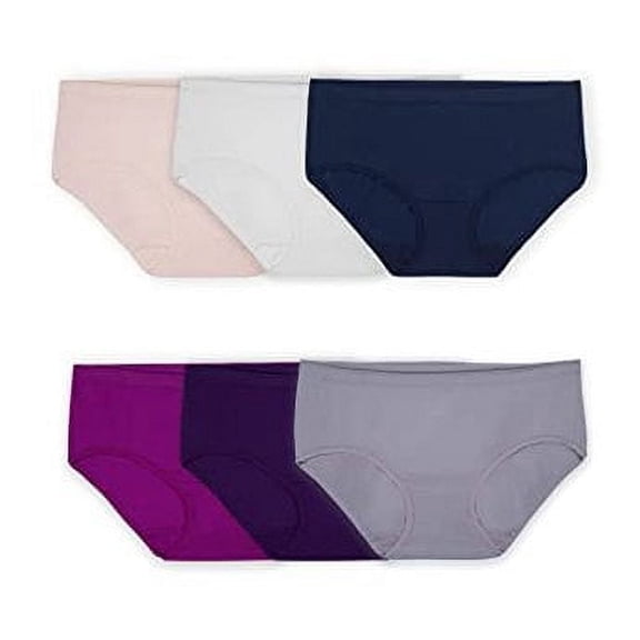 Fruit of the Loom Women's Seamless Underwear (Regular & Plus Size), Hipster-6 Pack-Assorted Colors, 7