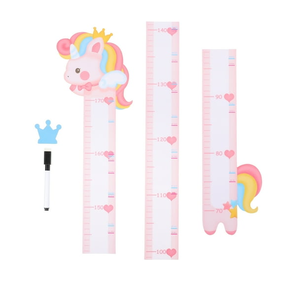 FOLOYORI 1 Set Height Measurement for Children Wall Sticker in Pink PVC for Nursery Room 11.8x5.9x0.04in
