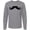 AC-Heather Grey, variant on Mustache Long Sleeve T-Shirt