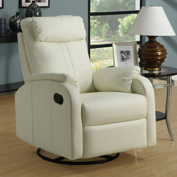 Monarch Recliner Swivel Rocker / Ivory Bonded Leather