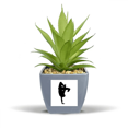 thumbnail image 1 of Jumping Dancer Sports Breaking Fake Pineapple Flower Pot Vase Mini Decor, 1 of 3