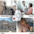 thumbnail image 5 of Campana de llamada de emergencia, sistema de alarma de vida en el hogar para pacientes mayores, buscapersonas para cuidadores, botón de llamada inalámbrico, 5 of 5