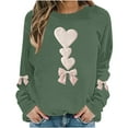 thumbnail image 5 of Fewfanhot Womens Tops Casual Heart Graphics Shirt Long Sleeve Pullover Loose Crewneck Cute Love Printed Sweatshirt Tops, 5 of 5