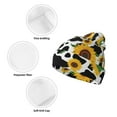 thumbnail image 3 of Lsque Cute Cow Print Sunflower D Pattern Knitted Beanie, Unisex Winter Hat, Knit Hat Winter Beanies Thick Fisherman Beanies Cuffed Plain Skull Caps, 3 of 6