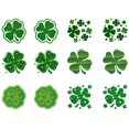 thumbnail image 1 of HTOOQ 144pcs Shamrock Tattoos Four Leaf Clover Temporary Tattoos Body Face Sticker for St. Patricks Day Irish Clover Shamrock Party Decor Accessories - -, 1 of 7