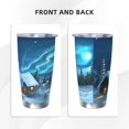 thumbnail image 3 of Picia Mountain Cottage In Snow Pattern 20 oz Tumbler Stainless Steel Vacuum Insulated Coffee Ice Cup Double Wall Travel Flask Dual Lid Water Bottle, Eco-friendly Car Cup, 3 of 8