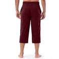 thumbnail image 5 of Maplenight Mens Capris Lounge Pants with Pockets Drawstring Elastic Waist Crop Pajama Pants, 5 of 8