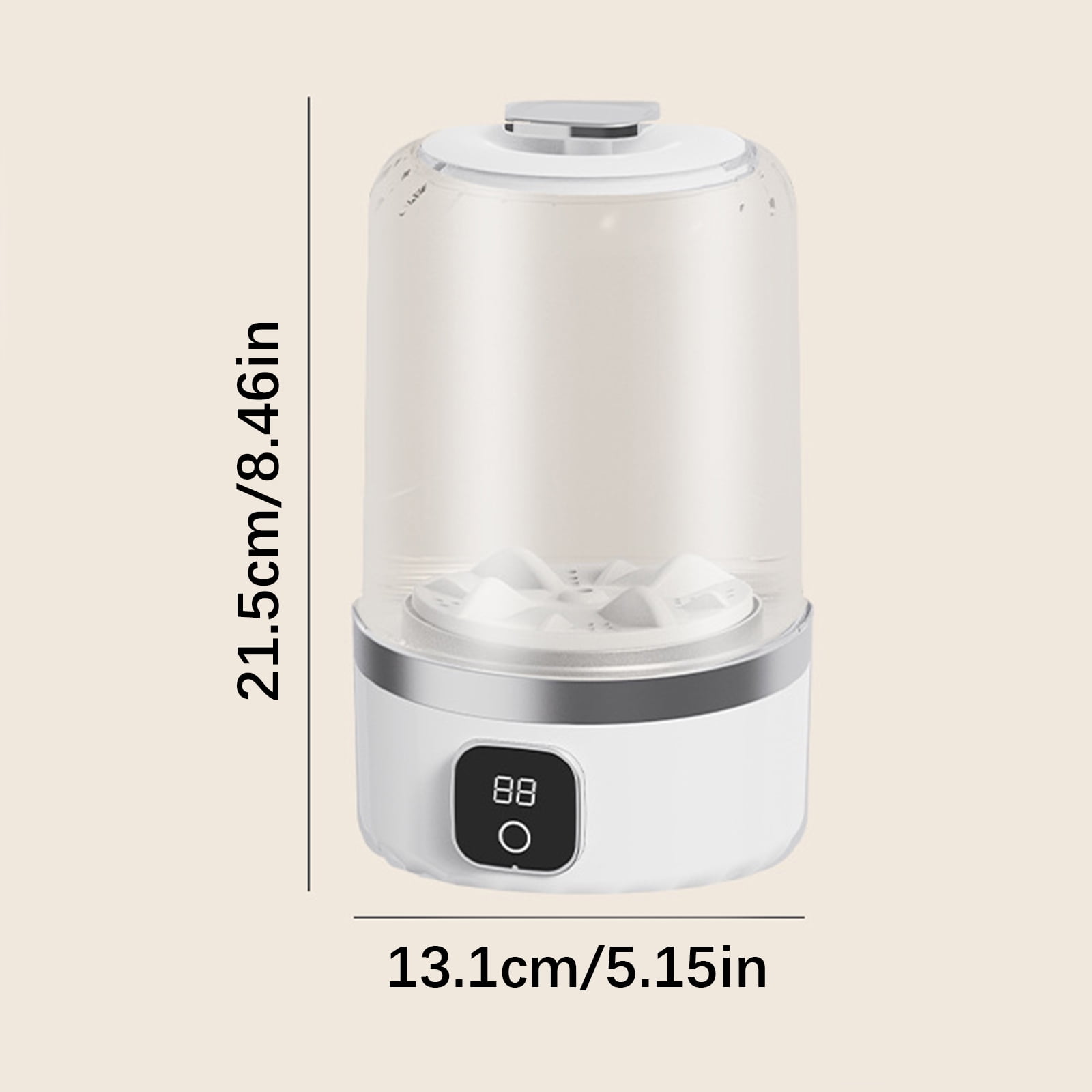 Portable Rechargeable Small Washing Machine ABS Texture Quiet Operations Suitable for Underwear Socks Travel Use