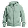 thumbnail image 4 of Mens Waffle Hoodies Zip Up Oversized Long Sleeve Hooded Jacket Drawstring Hooded Cardigan Casual Fall Winter Streetwear Daily Wear, 4 of 5