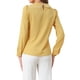 thumbnail image 3 of INSPIRAR CHIC Blusa de Manga Larga con Cuello Peter Pan y Botones Decorativos en la Espalda XL Amarillo Brillante, 3 of 6