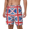 thumbnail image 5 of Mens Union Jack Flag 2 in 1 Quick Dry Swim Trunks with Compression Liner Beach Shorts, 5 of 6