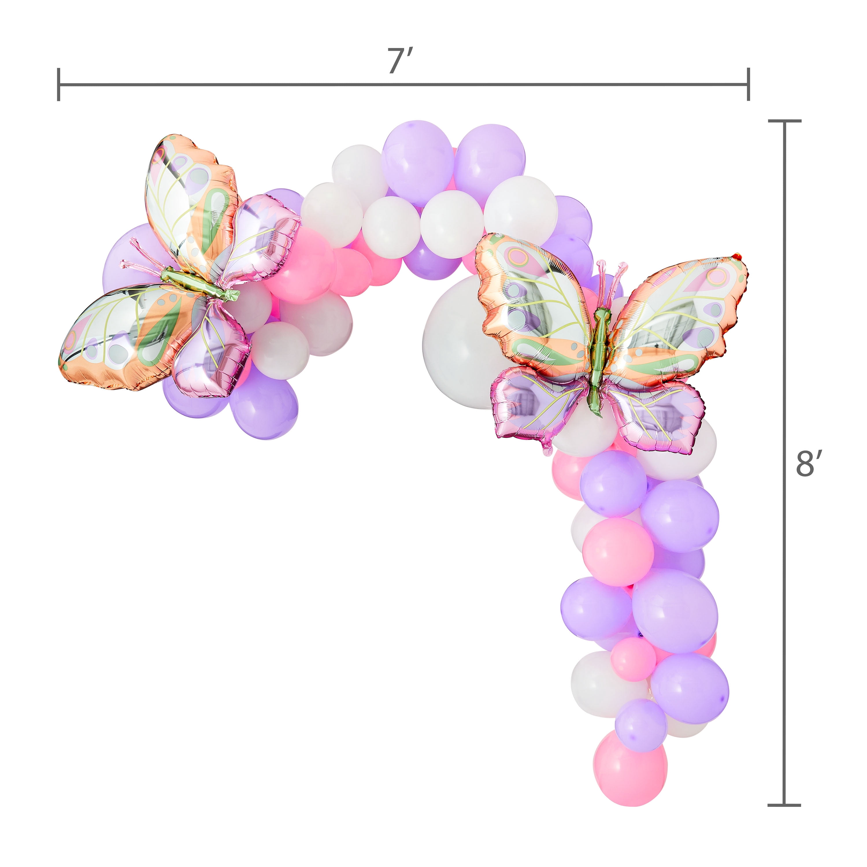 Multicolor Butterfly Balloon Arch Kit, 124 Pieces, by Way To Celebrate