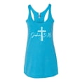 thumbnail image 2 of Wild Bobby John 3:16 Cross Inspirational/Christian Women Tri-Blend Racerback Tank Top, Vintage Turquoise, Medium, 2 of 5