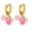 Color3, variant on Fresh Resin Small Flower Agate Drop Hoop Earrings for Women Floral Spring Earrings Dainty Gold Drop Statement Earrings Trendy Rainbow Blossom Jewelry Gifts