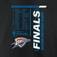 thumbnail image 5 of Men's Fanatics  Black Oklahoma City Thunder 2025 Western Conference Champions Roster Buzzer Beater T-Shirt, 5 of 5