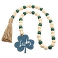 thumbnail image 5 of Masteelf Bead Garland Wood Bead Tassel Garland String Tiered Tray St Patrick's Day Wood Garland, 5 of 8