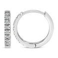 thumbnail image 3 of 14K White Gold 1/5 CTW Diamond Huggie Hoop Earrings (K-L Color, I2-I3 Clarity), 3 of 6