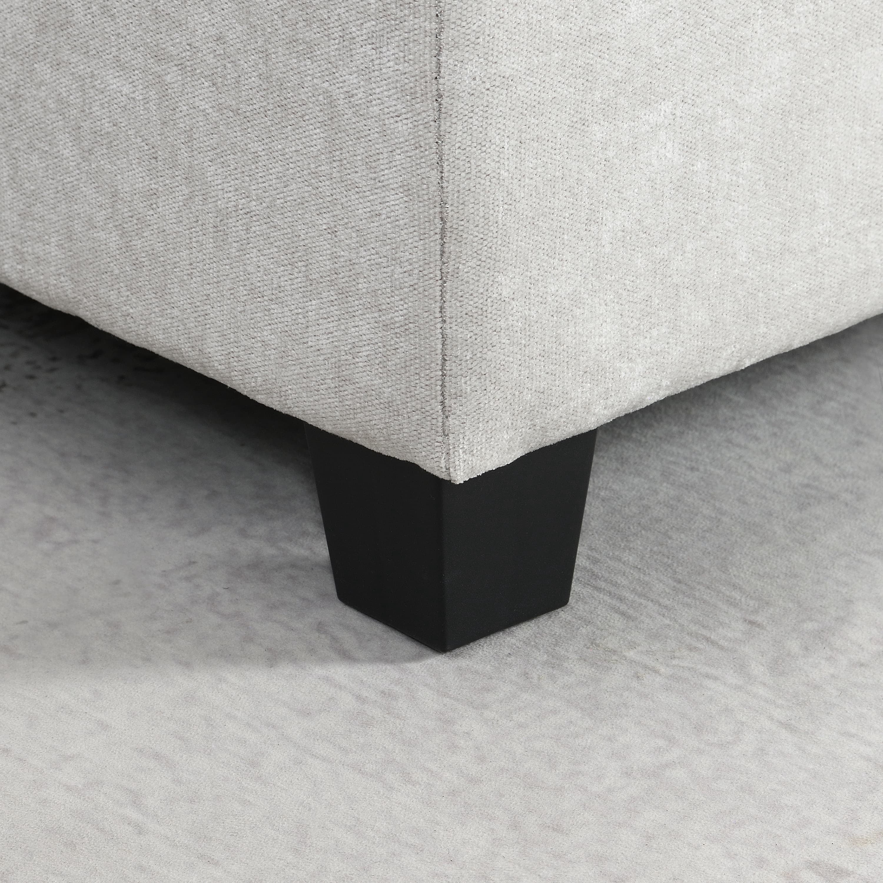 MAYEERTY 104" Sectional Sofa - Acrylic Table Top Chenille U-Shaped Couch with 2 Consoles/USB/Storage/Ottoman, Tufted for Living Room/Apartment, 2 Colors