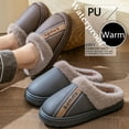 thumbnail image 3 of Ablanczoom Slippers Men Shoes: Memory Foam Winter Men Slippers Waterproof Non-Slip Warm Fuzzy Faux Fur Indoor Outdoor, 3 of 6