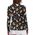 thumbnail image 3 of Yuyamidu Snowman Golf Shirt for Women Size 2XL Gingerbread Man Top Long Sleeve Tennis Shirt Christmas Quarter Zip Activewear for Outdoor Sports, 3 of 8