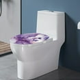 thumbnail image 3 of ZUXONGSY Purple Marble Print Toilet Lid Seat Cover Decorative Covers with Elastic Bottom Machine Washable Seat Covers Butterfly Easy to Install Toilet Lid Cover Fit Size 17.3 x 13 Inches, 3 of 6