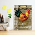 thumbnail image 6 of FMSHPON Rooster Vintage Clipboard Hardboard Wood Nursing Clip Board and Pull for Standard A4 Letter 13x9 inches, 6 of 8