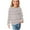 Brown, variant on AherBiu Girls Long Sleeve Shirts Striped Crewneck Fall Kids Tops Casual Comfy Loose Fitted Tunic