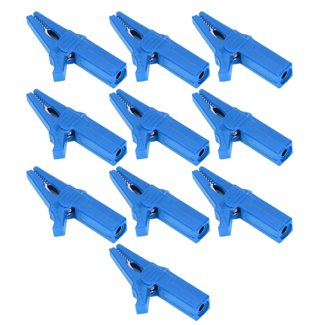 Battery Clamp Battery Test Clamp Electric Test Clip Booster Clamp 10PCS Battery Clamp 4mm Banana Jack Rear Brass Nickel Plated Full Protection For Ships RVs Trucks
