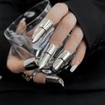 thumbnail image 5 of Índice de armadura mecánica Soporte de nudillo Armadura Anillo de clavo de metal Diseño de nicho Anillo ajustable Anillo Hombres y mujeres, 5 of 5