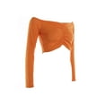 thumbnail image 3 of Seyurigaoka Women Sexy Off Shoulder T-Shirt Long Sleeves Ribbed Knit Blouse, 3 of 9