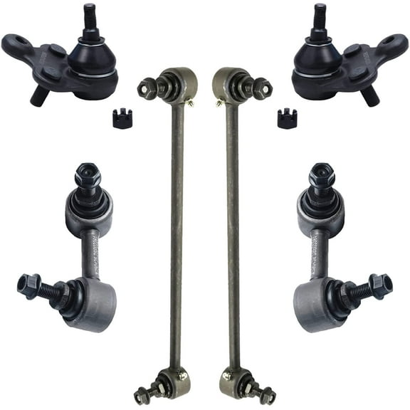 Detroit Axle - Front 6pc Suspension Kit for 12-15 Honda Civic Acura ILX, 4 Front and Rear Stabilizer Sway Bar Links 2 Lower Ball Joints 2012 2013 2014 2015 Replacement