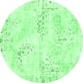 thumbnail image 1 of Ahgly Company Indoor Round Abstract Emerald Green Modern Area Rugs, 7' Round, 1 of 4