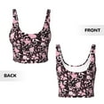 thumbnail image 5 of Fotbe Daisies Flowers Pattern Womens' Sports Bra Longline Wirefree Padded with Medium Support Sports Moisture-Wicking Workou Vest,Tank Top-Medium, 5 of 9