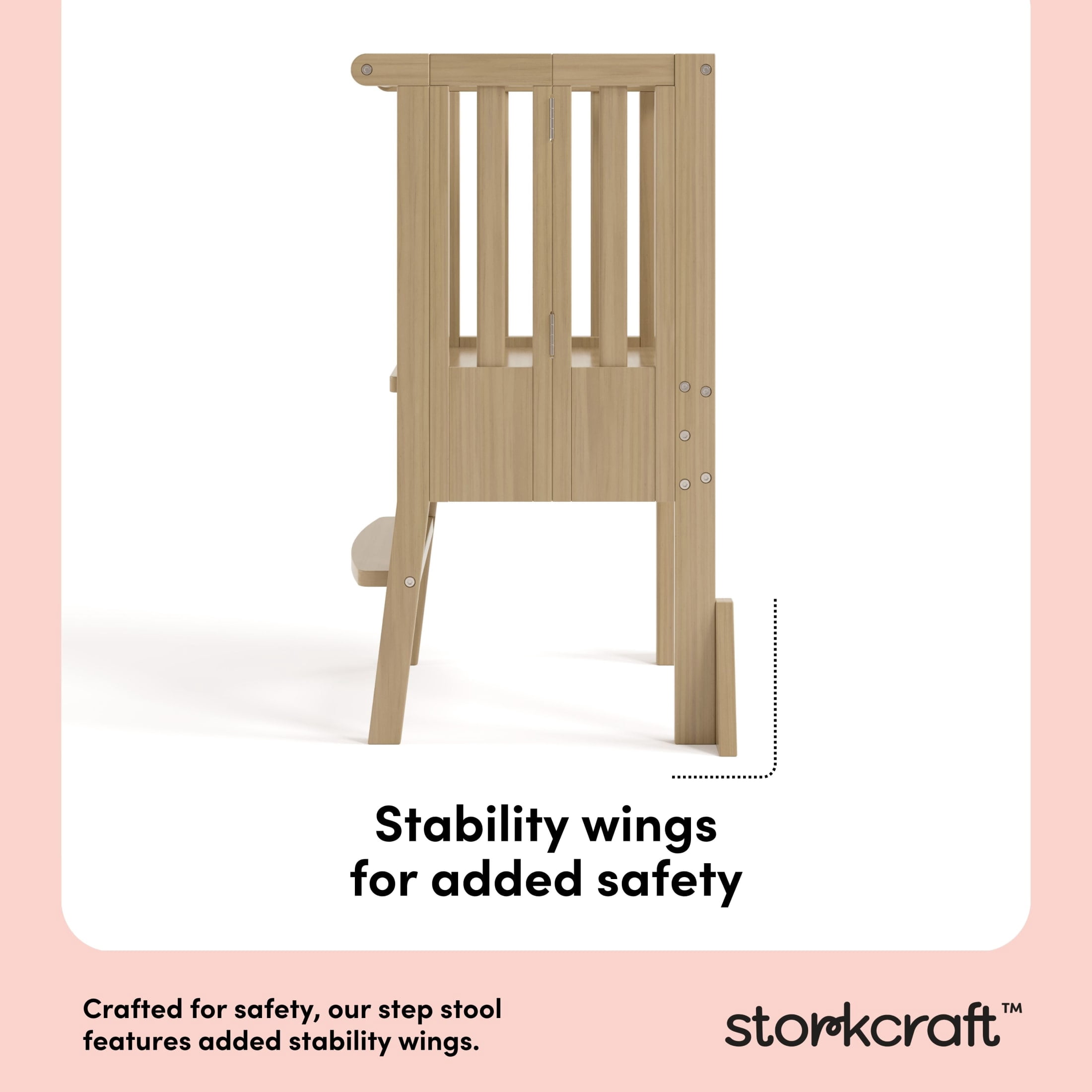 Storkcraft Toddler Montessori Foldable Step Stool - Driftwood