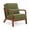 Dark Green/25.20 x 29.92 x 30.31 inch, variant on Alvantor Mid-Century Modern Accent Chair with Rubberwood Frame, Padded Cushions and Lumbar Pillow, Beige, 25.20 x 29.92 x 30.31 in