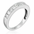 thumbnail image 2 of Vir Jewels 1.50 CTTW Princess Diamond Wedding Band with Milgrain 14K White Gold Size 10 Female Adult, 2 of 7